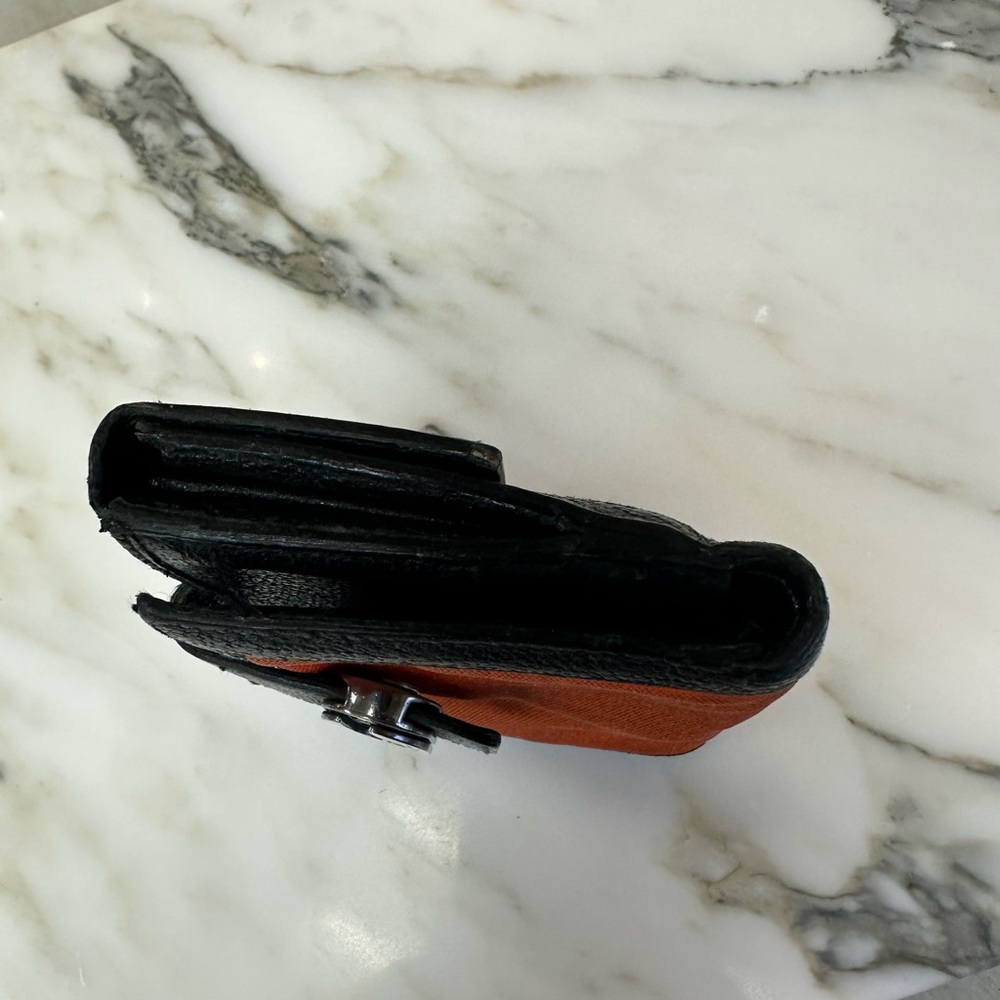 GUCCI - interlocking G Logo black and orange small wallet - Picture 15 of 15